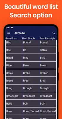 English Irregular Verbs android App screenshot 5